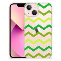 iPhone 13 mini TPU bumper Zigzag Groen