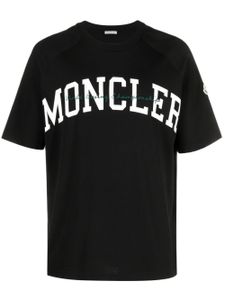 Moncler t-shirt en coton à logo imprimé - Noir