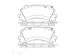 Remblokkenset, schijfrem BREMBO, u.a. für Audi, VW