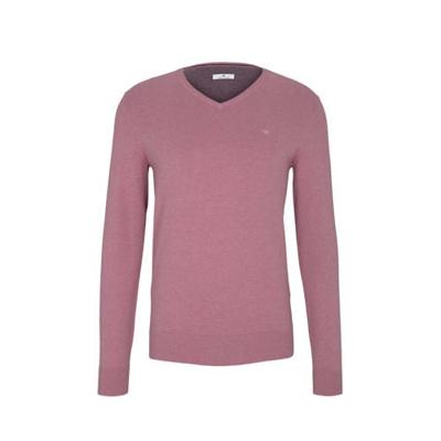 Tom Tailor gemêleerde fijngebreide trui oudroze