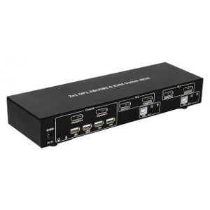 Techly IDATA DP-KVM2 KVM-switch Zwart