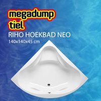 Hoekbad Neo 140X140X45 cm Wit Riho - thumbnail