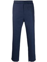 ETRO pantalon en laine vierge à bande logo - Bleu - thumbnail