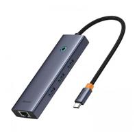 Baseus Hub 6w1 UltraJoy 6-Port (USB-C naar 1 x HDMI4K @ 30 Hz + 3 x USB 3.0 + 1 x PD + RJ45)