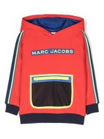 Marc Jacobs Kids hoodie colour block à logo imprimé - Rouge