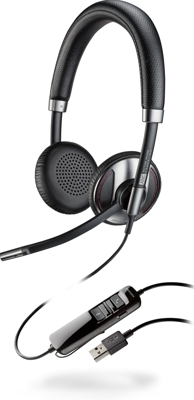 Blackwire C725 - USB Headset - stereo - op oor - met bekabeling - actieve geluidsdemping - USB