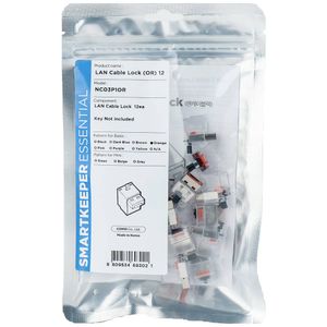 Smartkeeper NC03P1OR RJ45 LAN-kabelslot Set van 12 stuks Oranje Zonder sleutel