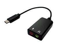 VALUE adapter USB-C naar 2x 3,5 mm audio, stekker/bus | 0,15 m | Voor apparaten met type C-interface die niet zijn uitgerust met een 3,5 mm jack.