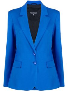 Patrizia Pepe blazer en flanelle à deux boutons - Bleu