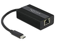 DeLock USB C adapter/Thunderbolt 3 naar Gigabit Ethernet LAN 2, 5 Gbit NBase-T 2.500 Mbps RJ45 bus, 65990