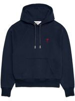 AMI Paris hoodie en coton à broderies - Bleu