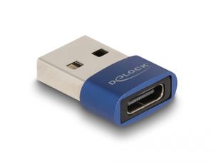 Delock 60051 USB 2.0 Adapter USB Type-A male naar USB Type-C female blauw