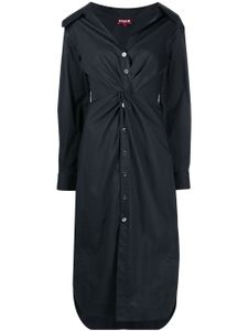 STAUD robe-chemise Clea à détail torsadé - Noir