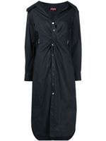 STAUD robe-chemise Clea à détail torsadé - Noir - thumbnail