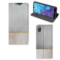 Huawei Y5 (2019) Book Wallet Case Wood Concrete - thumbnail