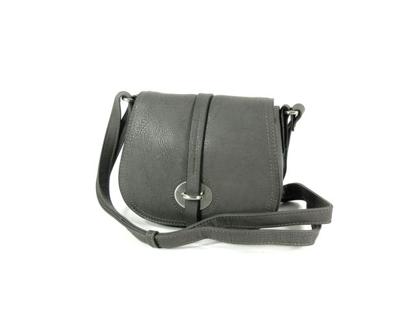 Schoudertas zadeltasje met klepsluiting ELINA Grijs