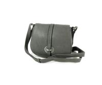 Schoudertas zadeltasje met klepsluiting ELINA Grijs