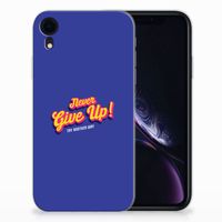 Apple iPhone Xr Siliconen hoesje met naam Never Give Up