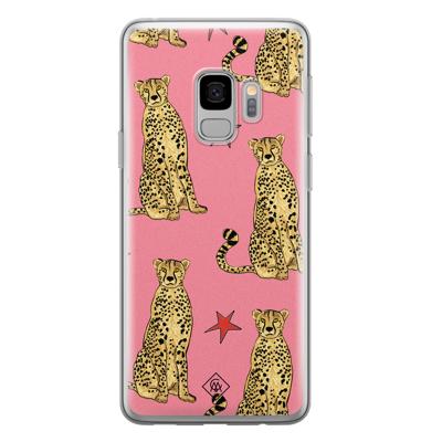 Samsung Galaxy S9 siliconen hoesje - The pink leopard