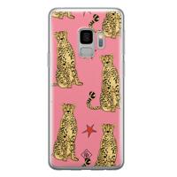Samsung Galaxy S9 siliconen hoesje - The pink leopard