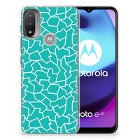 Motorola Moto E20 | E40 Hoesje maken Cracks Blue