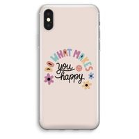 Happy days: iPhone XS Max Transparant Hoesje