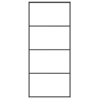 Bussandri Exclusive - Schuifdeur 90x205 cm mat ESG-glas en aluminium zwart