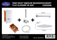 Best-Design One-Pack inbouw-regendoucheset Clic-Elsdorf-M-300