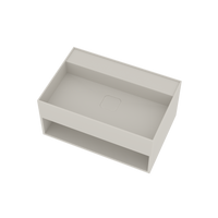 Ideavit Fontein Solidbliss 60x40x28 cm Solid Surface Handdoek Opberg Mogelijkheid Mat Wit