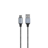 Micro-USB kabel naar USB-A 1 Meter 2.4A Gevlochten Opladen & Data (CL-UM) - thumbnail