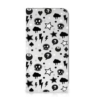 Mobiel BookCase iPhone 15 Plus Silver Punk