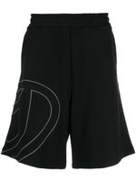 Diesel short P-Crow Megoval en coton - Noir