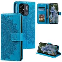 Xiaomi Redmi 12C Mandala Series Portemonnee Hoesje met Standaard - Blauw - thumbnail