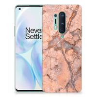 OnePlus 8 Pro TPU Siliconen Hoesje Marmer Oranje