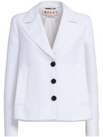 Marni blazer en coton à simple boutonnage - Blanc - thumbnail