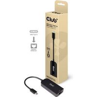 CLUB3D CAC-1520 kabeladapter/verloopstukje USB C Ethernet Zwart