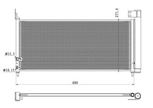 Condensor, airconditioning 350423