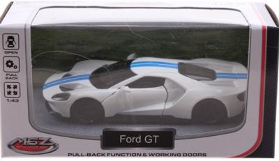 Johntoy sportauto schaalmodel 1:43 8 cm Ford GT wit