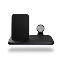 ZENS Aluminium Series 4 in 1 Stand Wireless Charger + Watch ZEDC15B/00 Inductielader Uitgangen Qi-standaard, USB-A Zwart - thumbnail