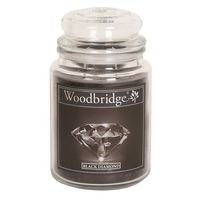 Woodbridge Geurkaars in Glas 'Black Diamond' - 565 gram - thumbnail