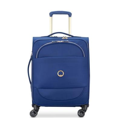 Delsey Montrouge Slim Cabin Trolley Case 4 Wheel 55 Expandable Blue Delsey Montrouge Slim Cabin Trolley Case 4 Wheel 55 Expandable Blue