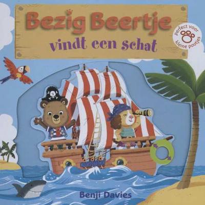 Bezig Beertje vindt een schat (schuifboek) - Benji Davies - Hardcover (9789025753054)
