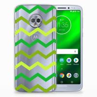 Motorola Moto G6 Plus TPU bumper Zigzag Groen