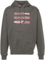 Helmut Lang hoodie en coton à slogan imprimé - Gris - thumbnail