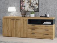 Dressoir CARLOS 3 deuren 2 lades grandson eik/matera