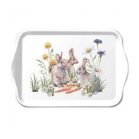 Ambiente Dienblad Tray dienblad 13x21 cm Decoratief dienblad Pasen paashaas lente serie carrot treat