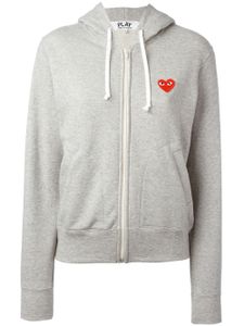 Comme Des Garçons Play sweat à capuche à logo brodé - Gris