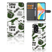 Telefoonhoesje met Pasjes voor OPPO Reno8 T 5G Dinosaurus