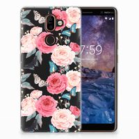 Nokia 7 Plus TPU Case Butterfly Roses