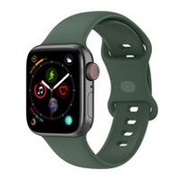 Siliconen sportbandje - Donkergroen - Maat: M/L - Geschikt voor Apple Watch 42mm / 44mm / 45mm / 49mm